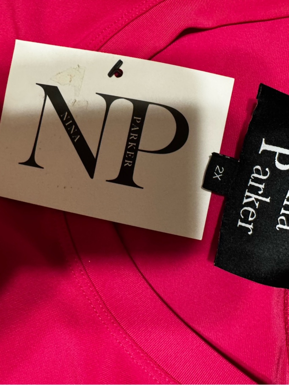 Parker Asymmetric One-Shoulder Dress in Bright Magenta - Picture 2 of 3
